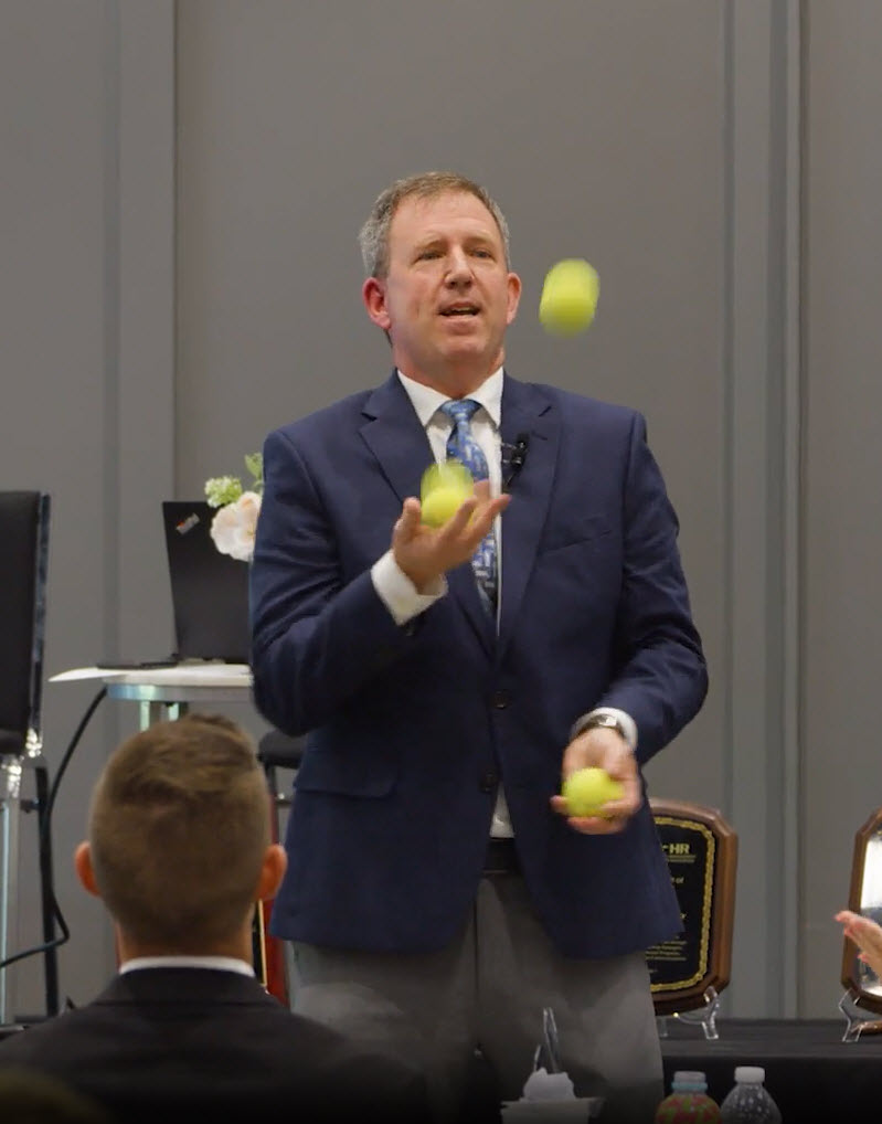 Mark-juggling Mark Kenny Virtual Keynote